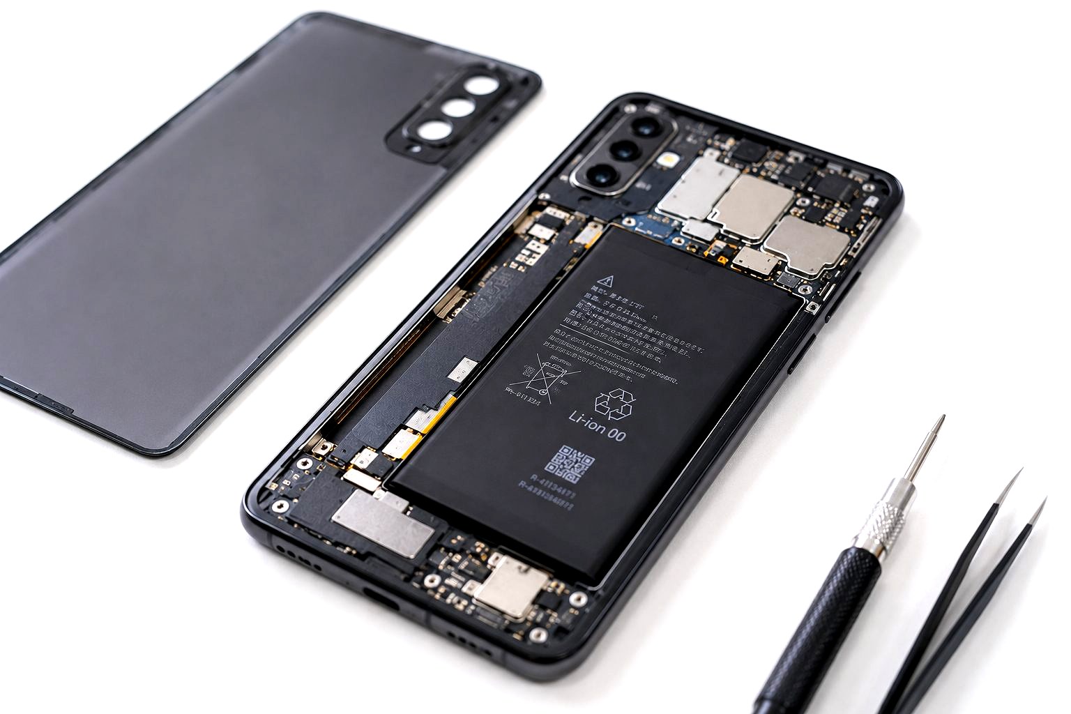 Androidスマホの分解・基板修理の様子