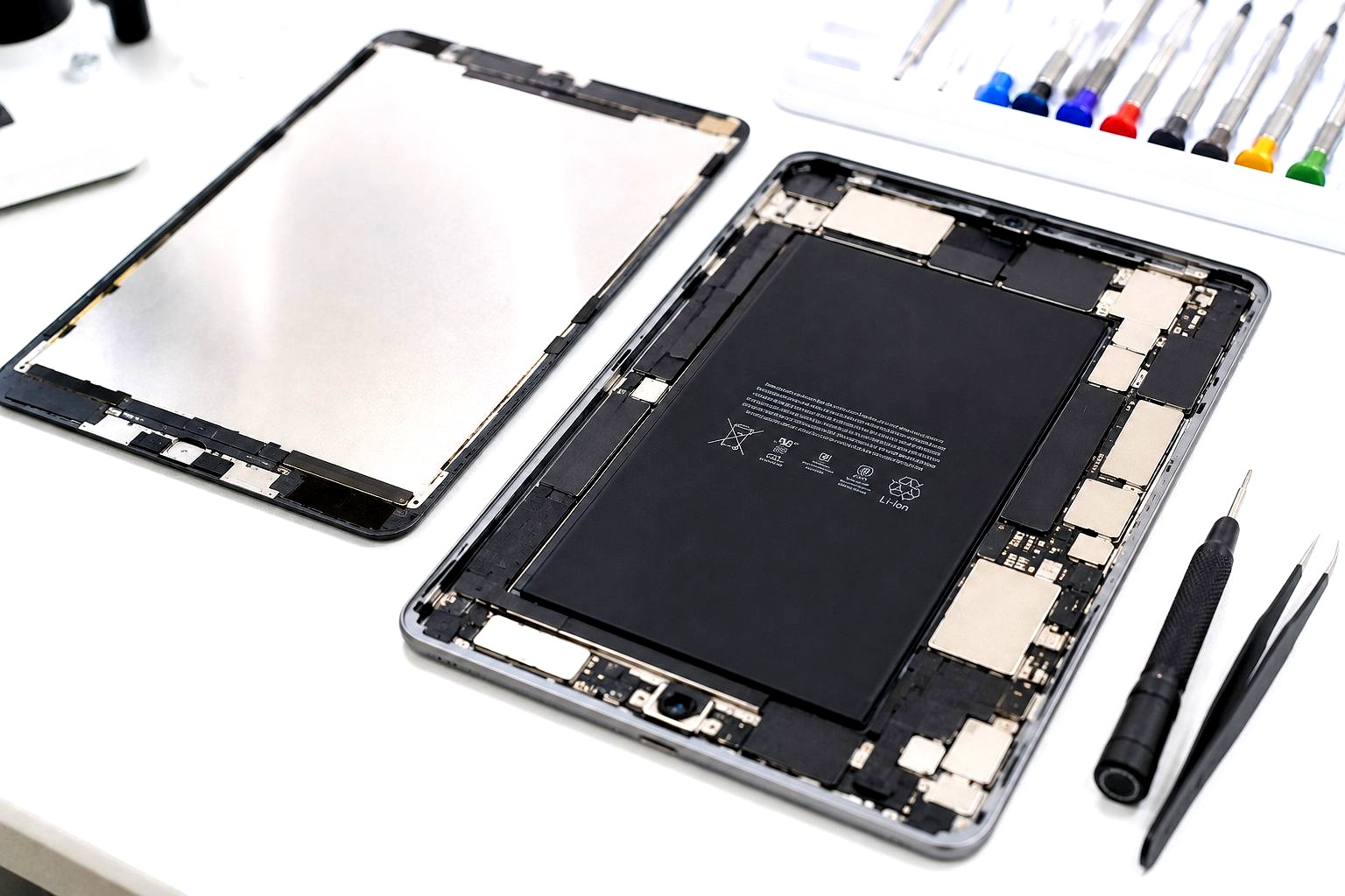 iPadの分解・基板修理の様子