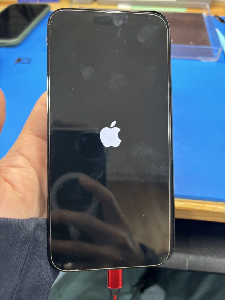 iPhone 15 Pro 起動時のロゴ表示