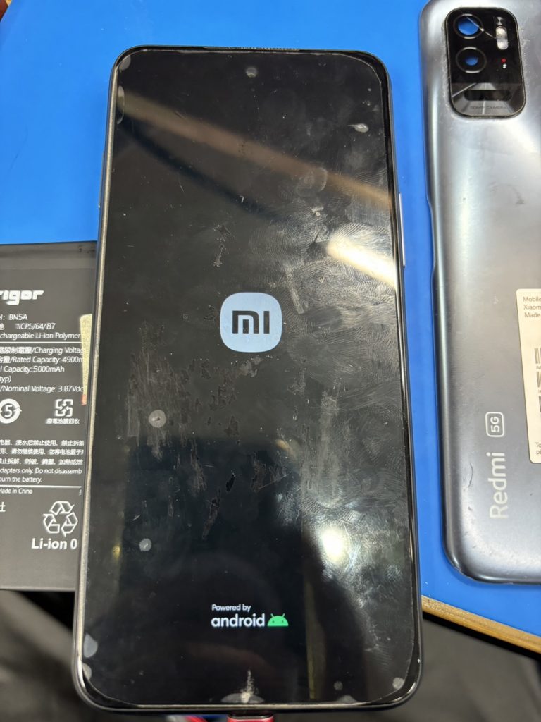 Redmi Note 10T ロゴループの状態