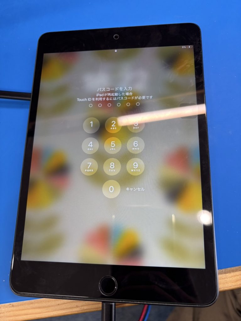 iPad mini 5 基板修理後に起動