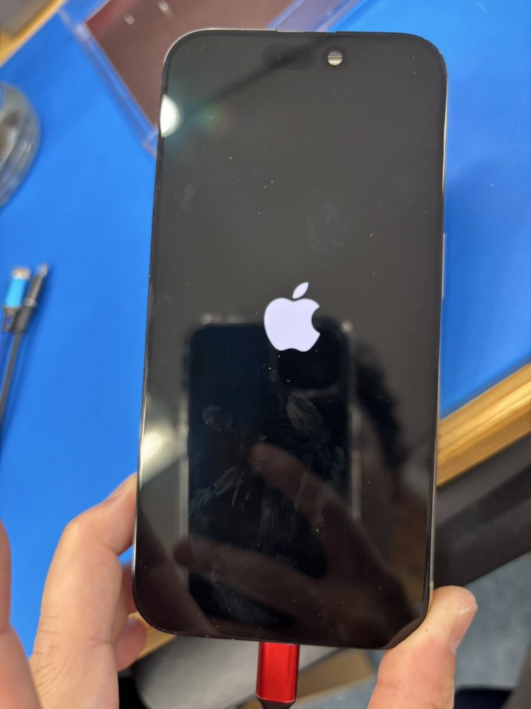 iPhone 15 Pro 起動時のロゴ表示