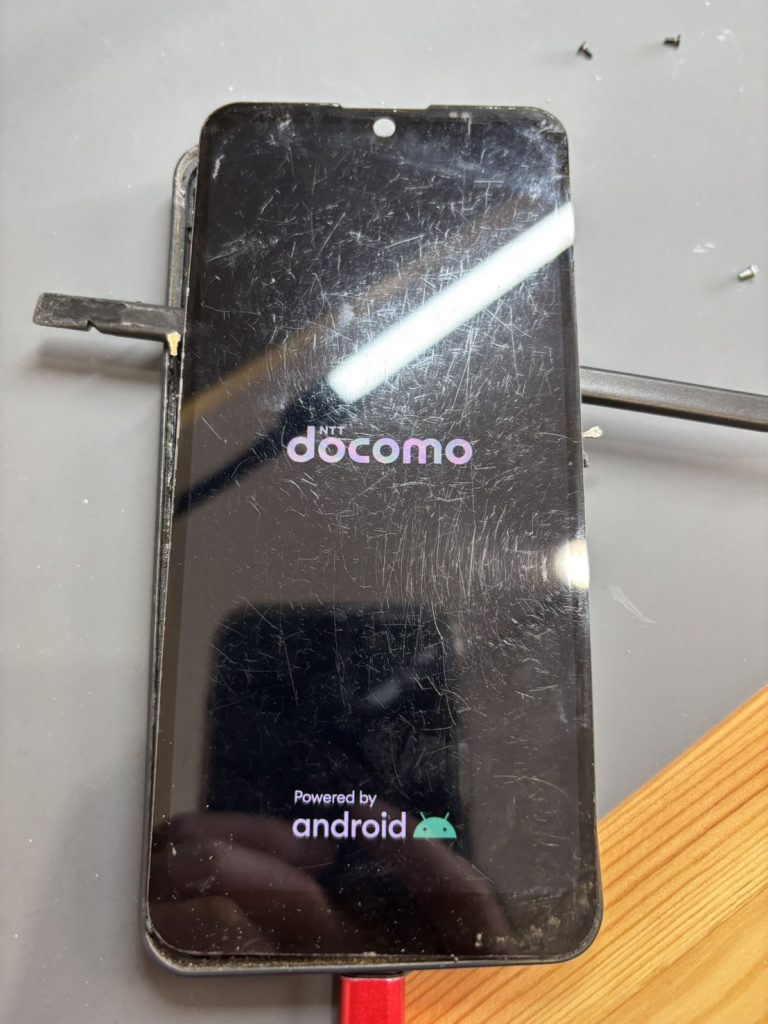 AQUOS wish2 基板修理後の起動画面