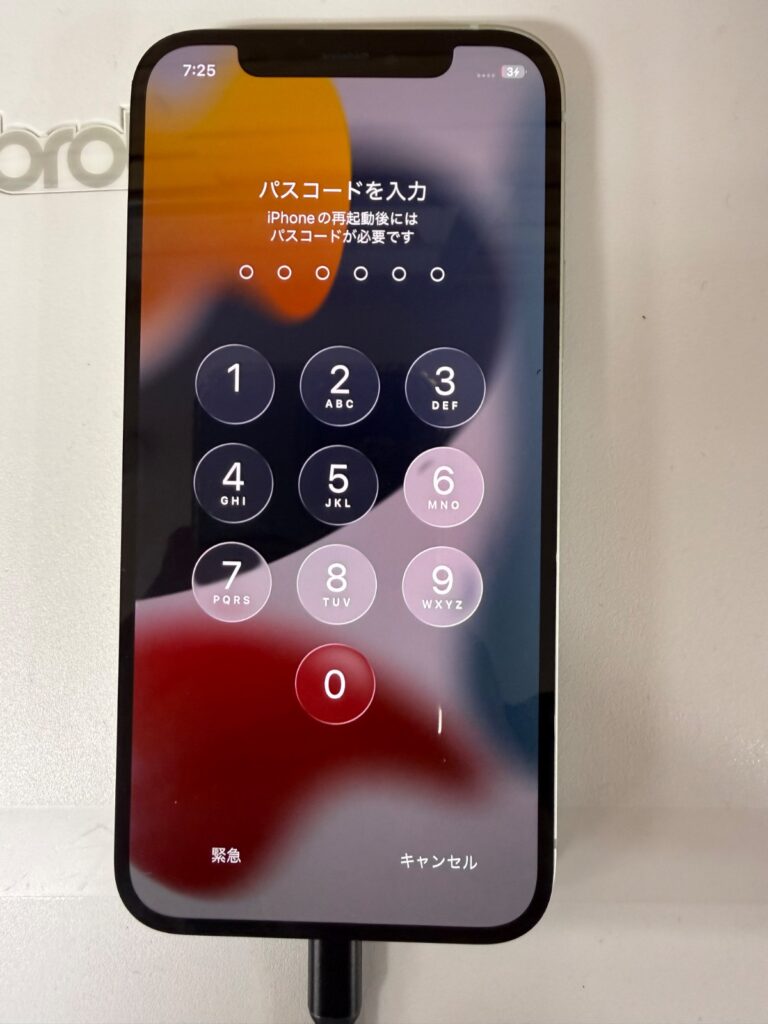 iPhone 12 症状・外観 起動確認 ロック画面